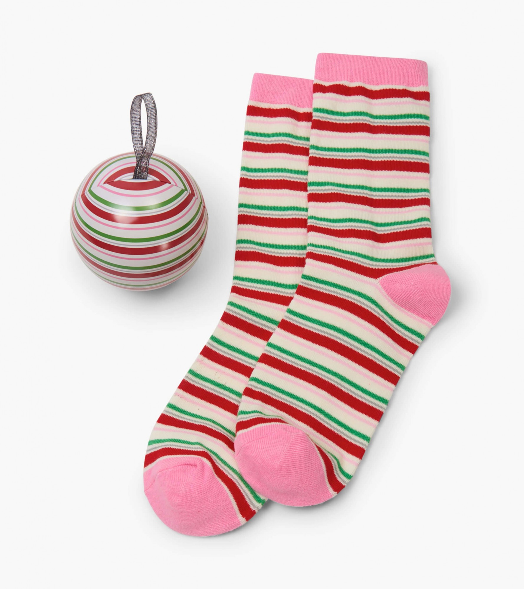 

Шкарпетки Hatley в ялинковій прикрасі Candy Cane Stripe рожевий O/S