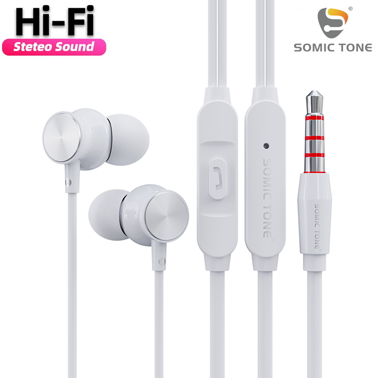 

Проводные Вакуумные Наушники с Микрофоном 3.5mm jack (1.2м) Стерео Гарнитура Для Телефона Смартфона Ноутбука SomicTone D17 Blue