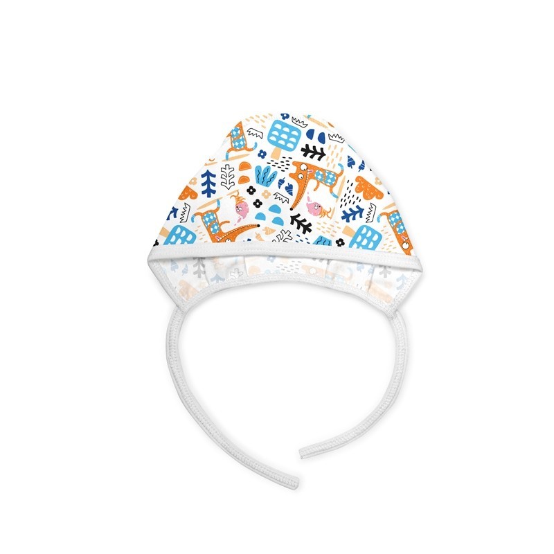 

Чепчик София Red Foxes р. молочный с принтом 1242, Чепчик София Red Foxes р.38 молочный с принтом 1242