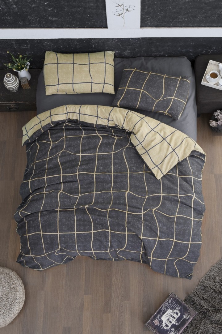 

Комплект теплого постельного белья евро Flannel от First Choice Adonis Grey 200х220 см (FLN-46)