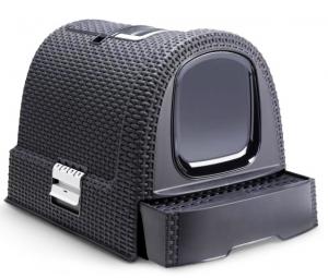 

Закрытый туалет для кошек черный Petlife LITTER BOX Curver BGL-CU-10