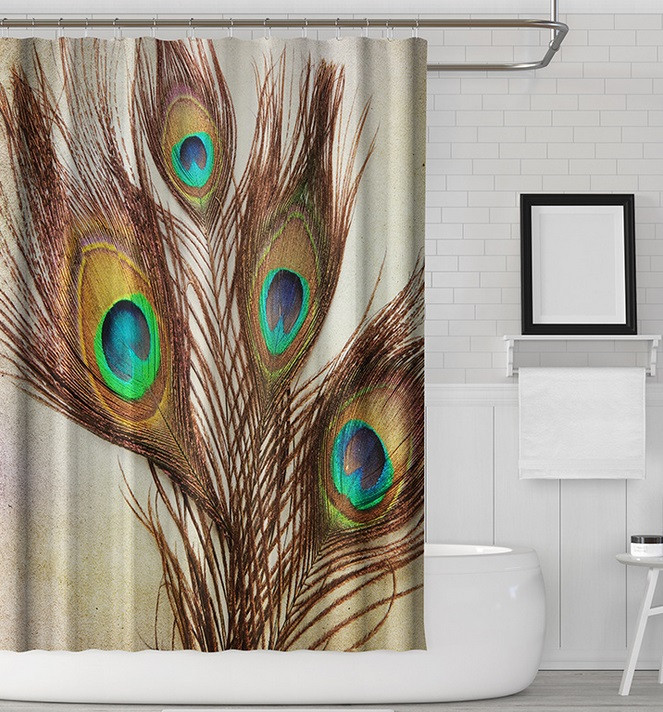 

Шторка для ванной и душа Peacock feathers 180х200 см (21143)