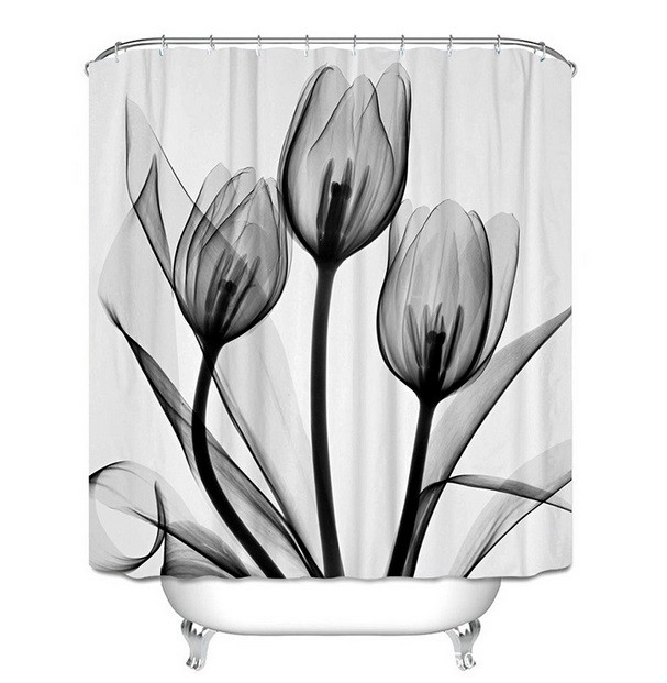 

Шторка для ванной и душа Delicate flowers gray 180х180 см (21154)