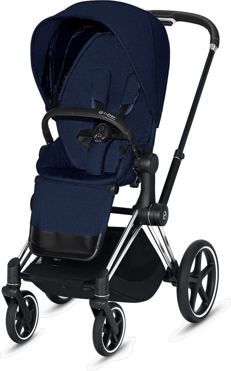 

Прогулочная коляска Cybex e-Priam Midnight Blue Plus шасси Chrome Black