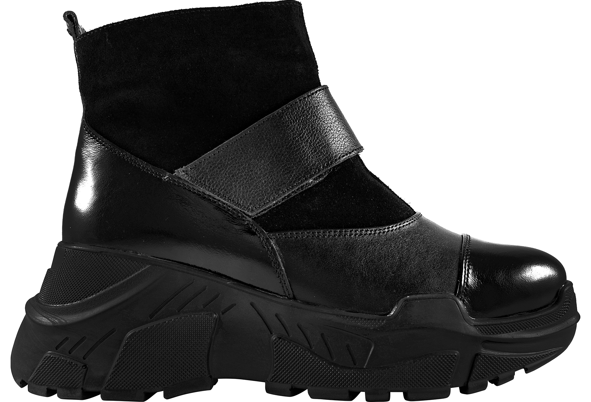 

Ботинки женские зимние чёрные натуральная замша Украина VM Villomi - размер 38 (24,8 см)