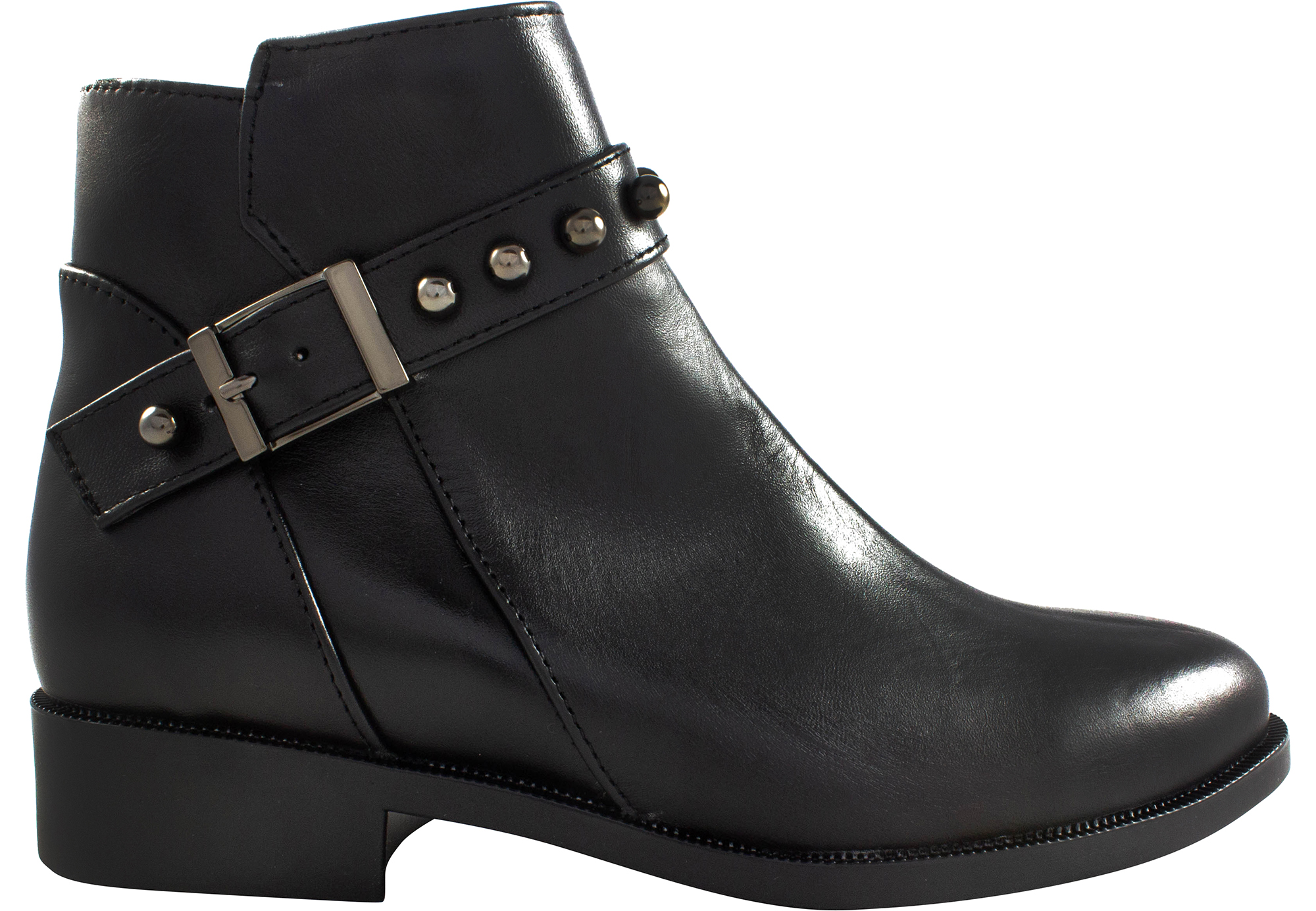 

Ботинки женские демисезонные чёрные натуральная кожа Украина Zlett - размер 39 (25,5 см)