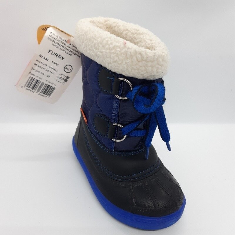 

Зимние сапожки Demar Furry синие 20/21 р 14 см ZD-0152