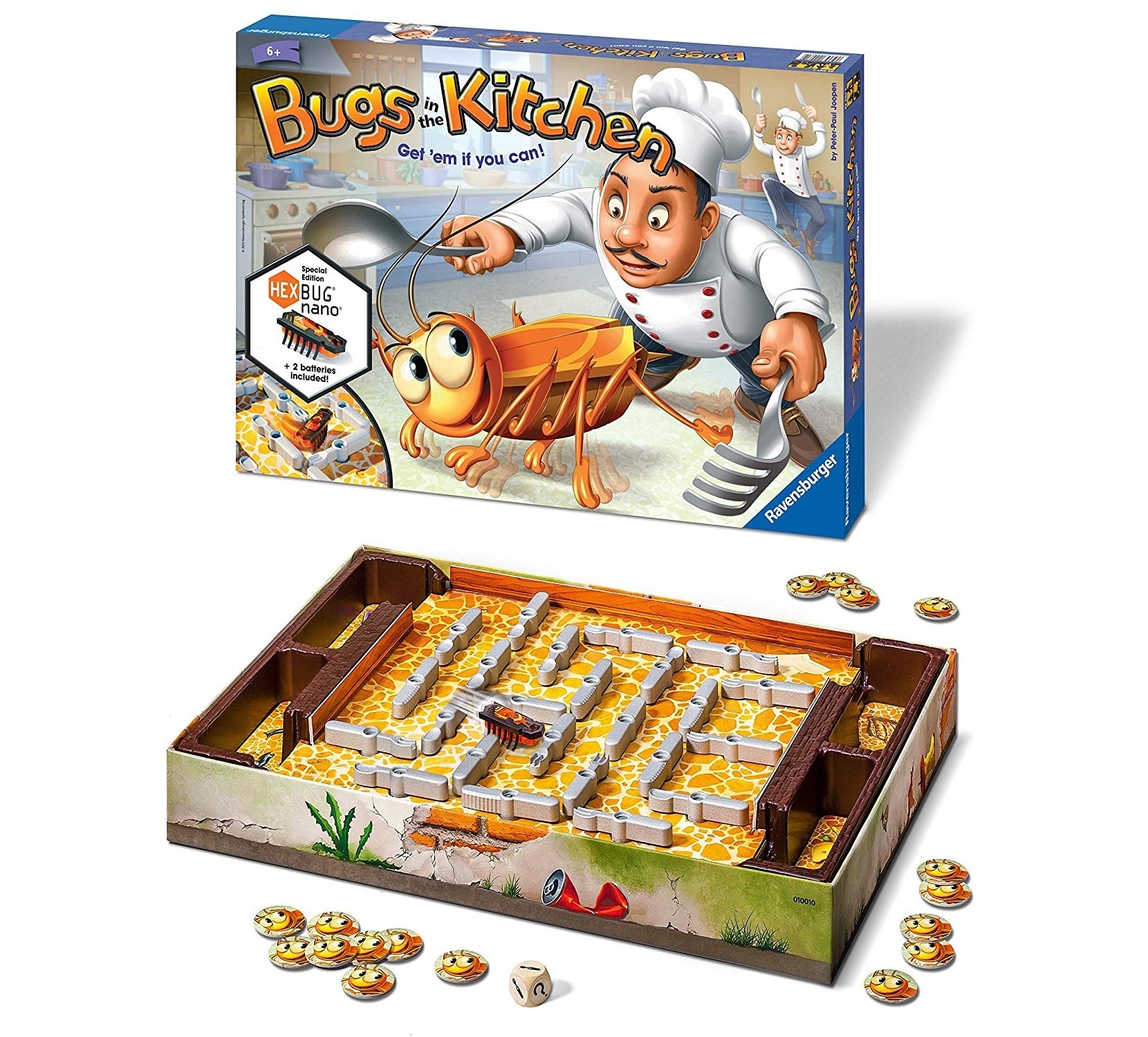 

Интерактивная настольная игра Ravensburger Кукарача жуки на кухне нано тараканы