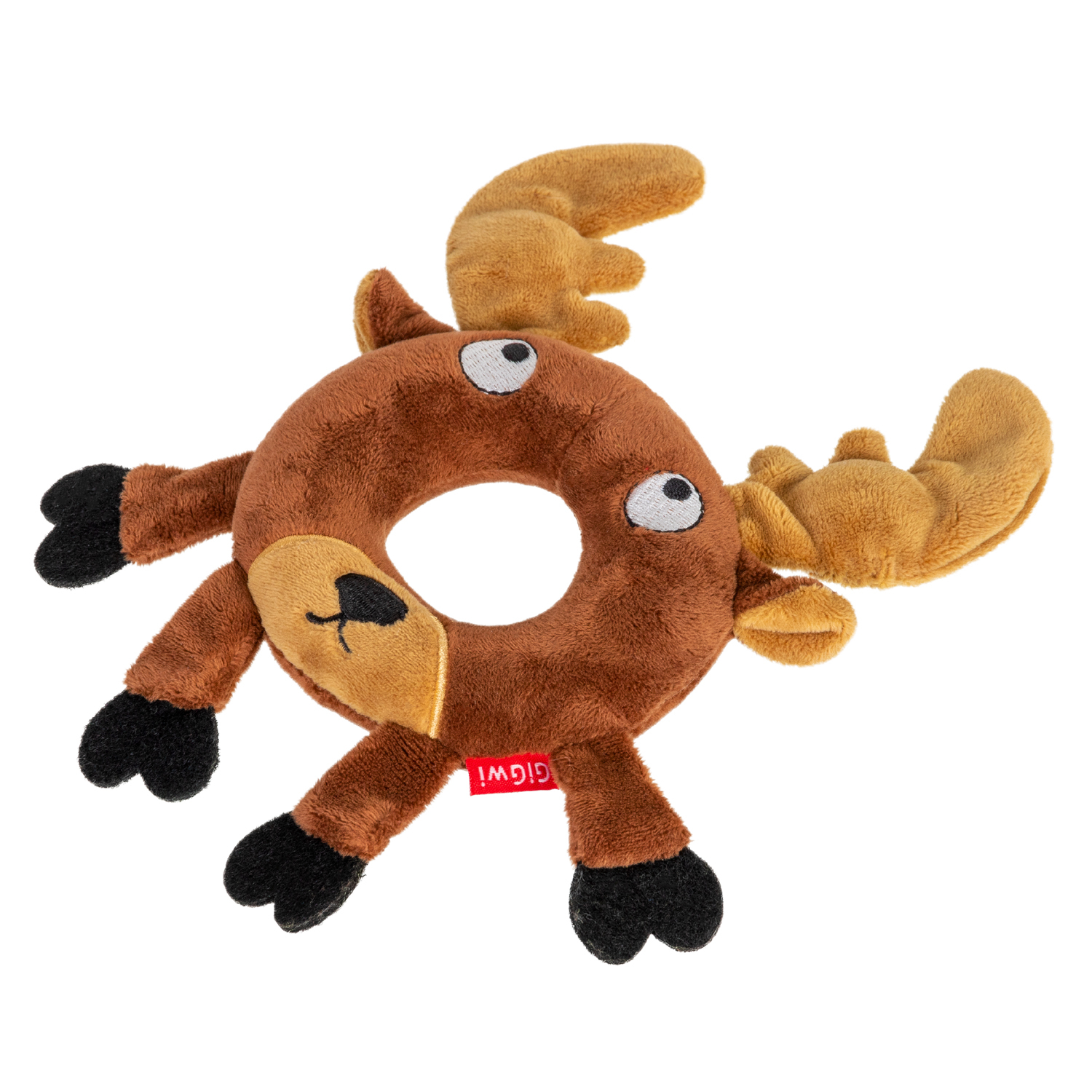 

Игрушка для собак GiGwi Plush Лось с пищалкой, текстиль, резина, 19 см (75305)