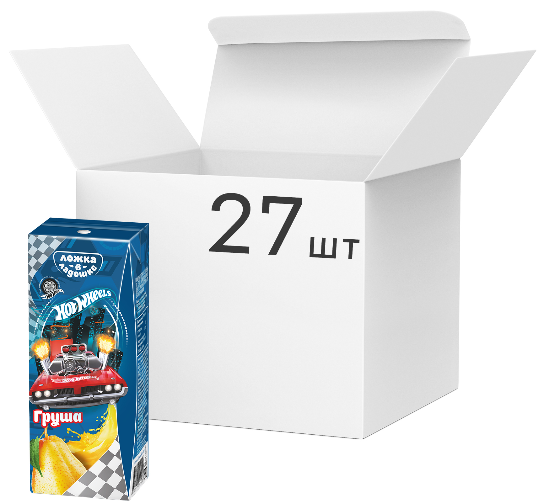 

Упаковка сока Ложка в ладошке Hot Wheels Груша с 4 месяцев 200 мл х 27 шт (4812021002705)