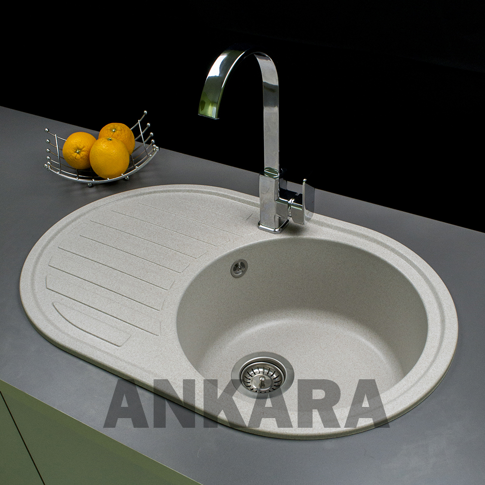 

Мойка из искусственного камня Ankara Classic L Светло-бежевый