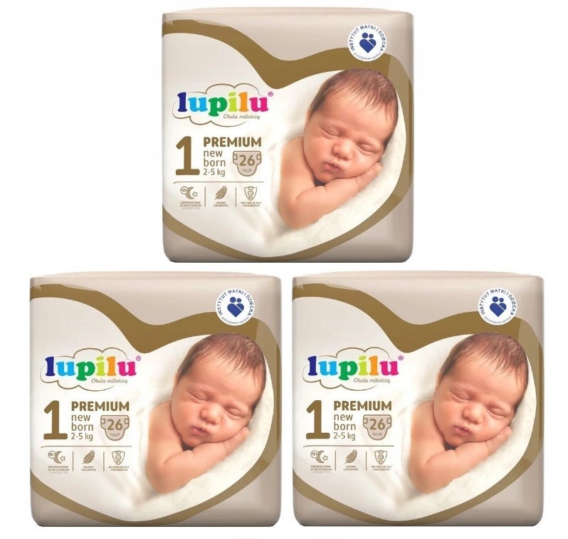 

Підгузники Lupilu Premium New born Розмір 1, Вага 2-5 кг, 78 шт