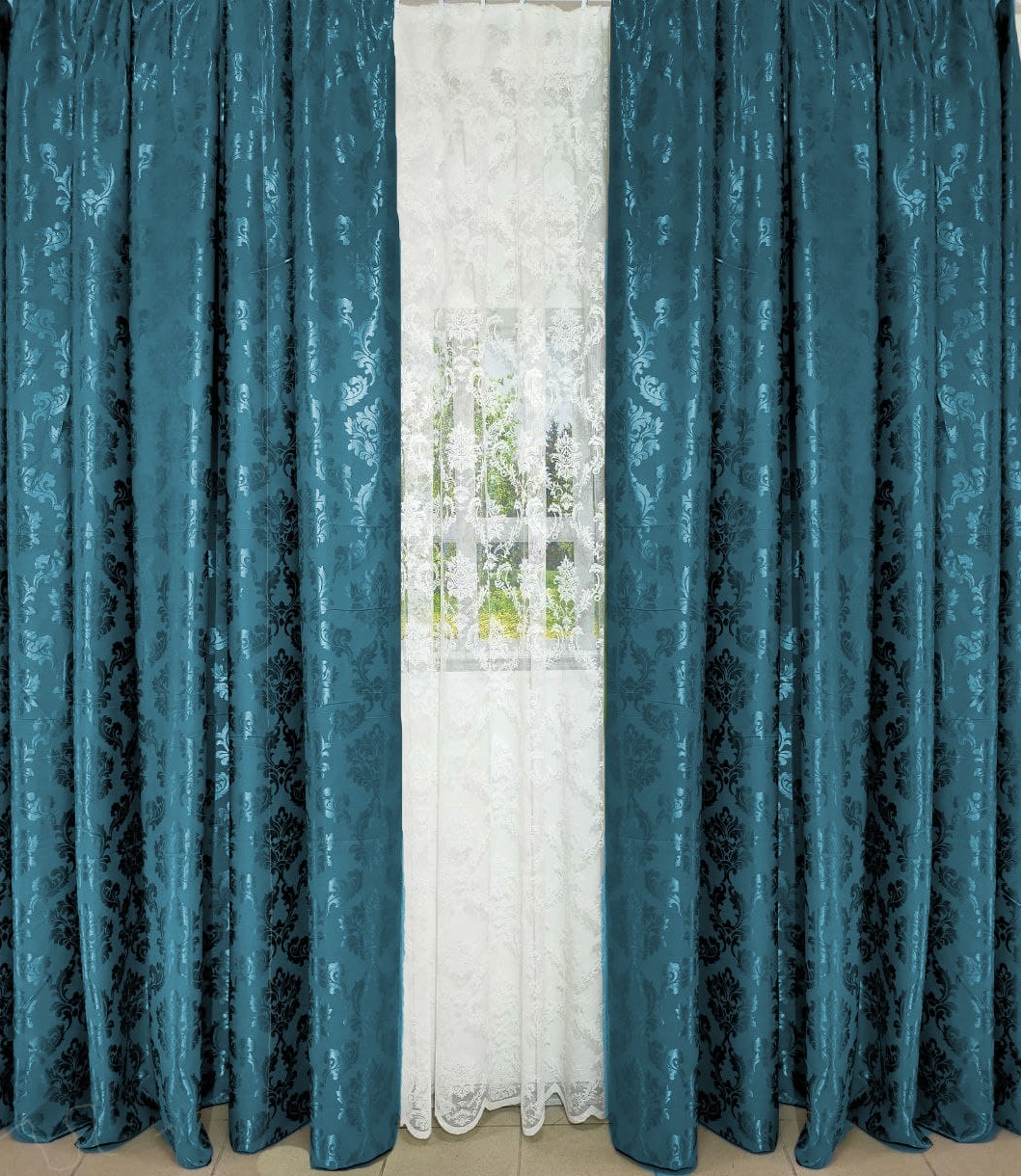 

Комплект Штор Блэкаут двусторонняя гобелены ультрамарин 250х240