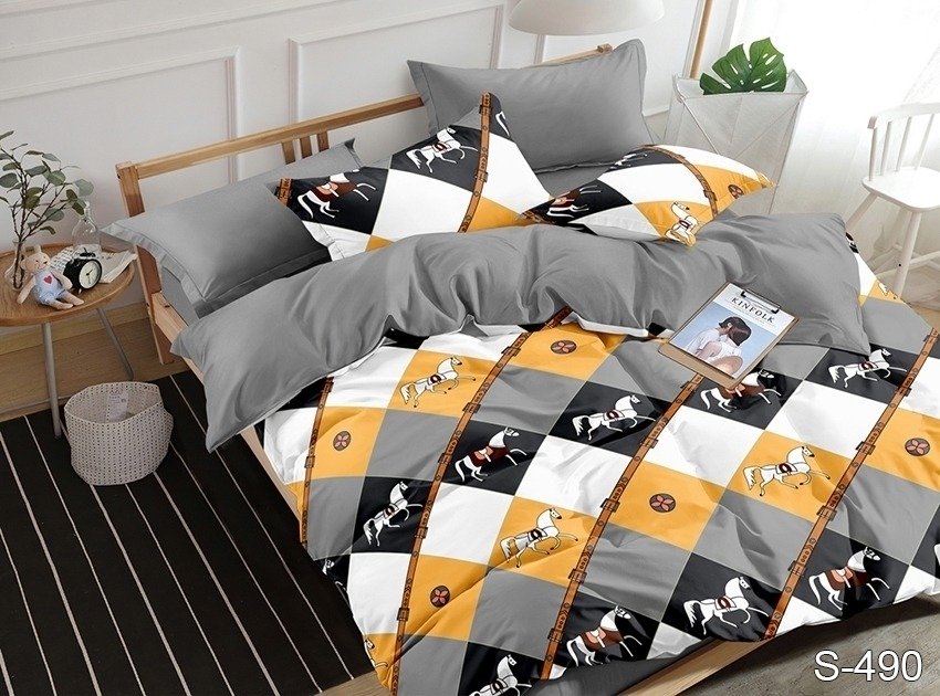 

Постельное белье сатин люкс TAG tekstil S490 Евро