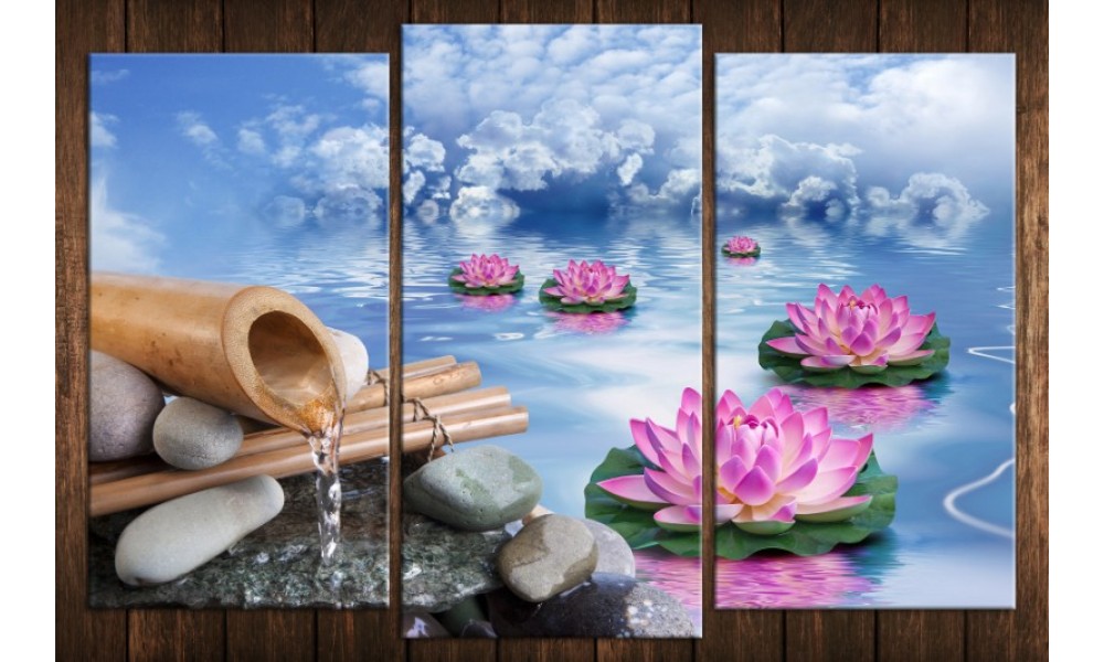 

Модульная картина Бамбук на камнях Holstart 106х160 см