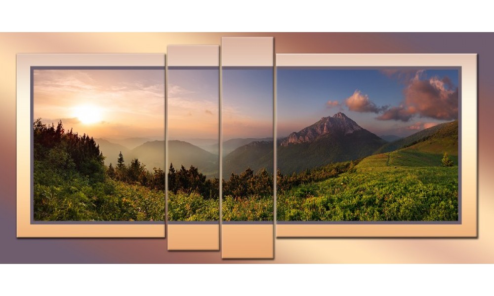 

Модульная картина Горная панорпама Holstart 66х142 см
