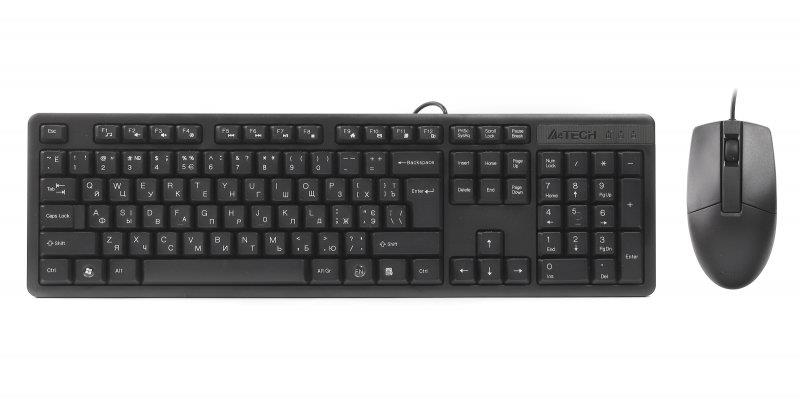

Комплект (клавиатура, мышь) A4-Tech KK-3330 Black USB