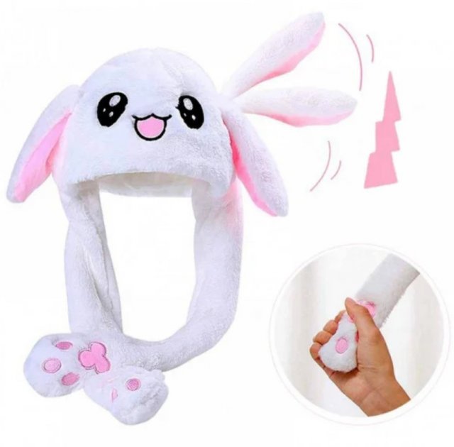 

Шапка Пикачу Pikachu toys светящая с двигающими ушками белая