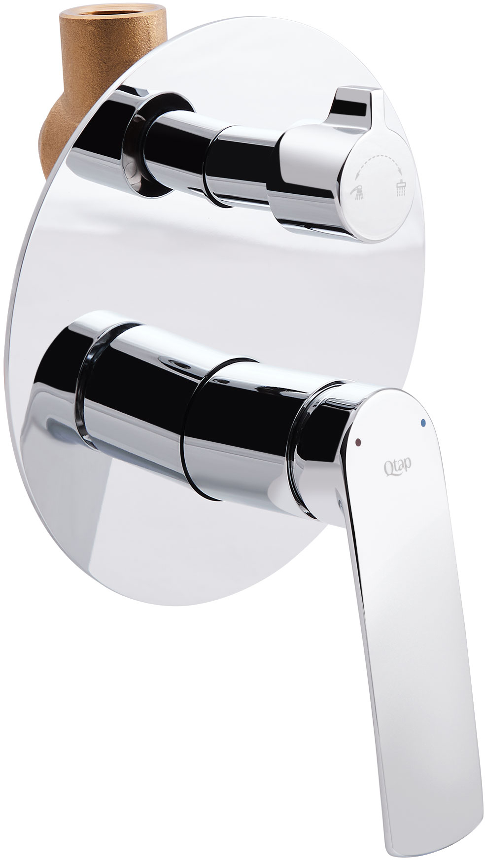 

Смеситель скрытого монтажа для ванны QTAP Kralovice 6229103GC