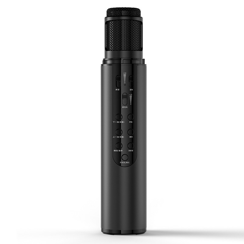 

Караоке микрофон K1 стерео колонка HiFi со звуковой картой DSP с органайзером черный