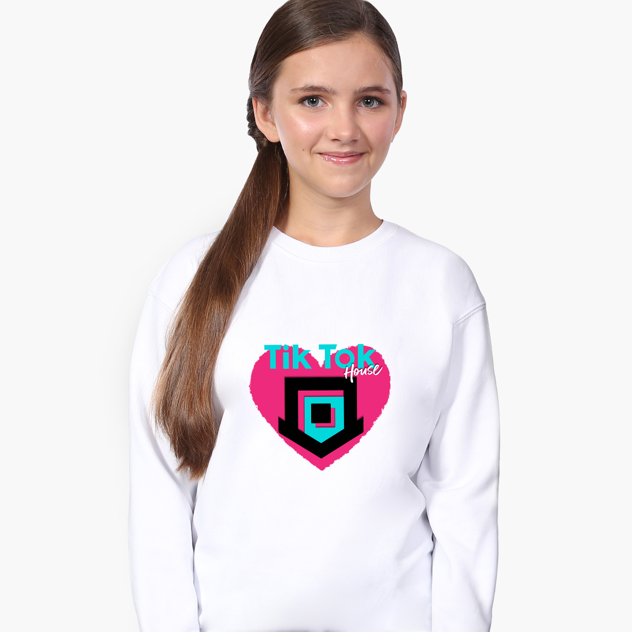 

Свитшот для девочек Тиктокерский дом Дрим Тим Хаус (Dream Team House) (9509-3033-1) 122-128 см Белый