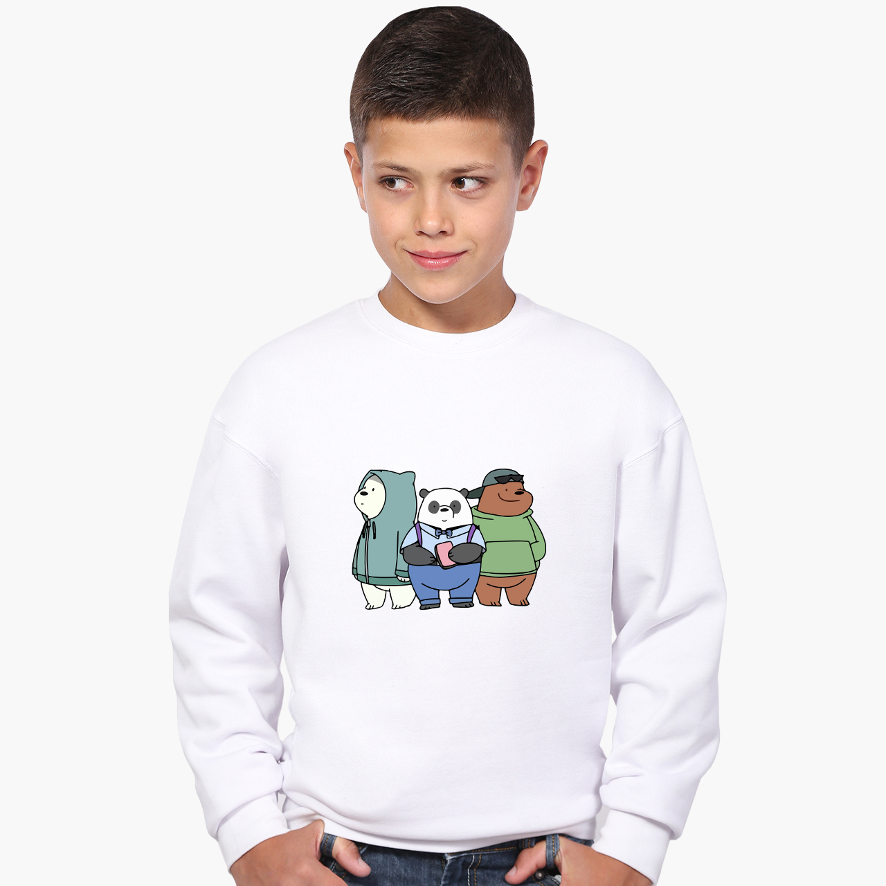 

Свитшот для мальчиков Вся правда о медведях (We Bare Bears) (9509-2898-1) 122-128 см Белый
