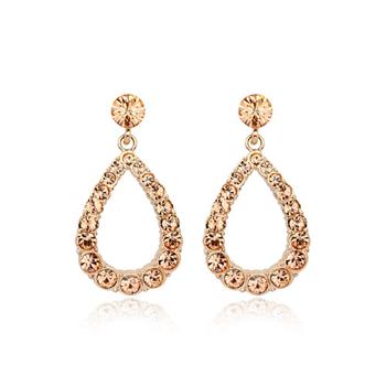 

Серьги с кристаллами Сваровски 1684748 Showfay 35мм*20мм Янтарный;Медовый
