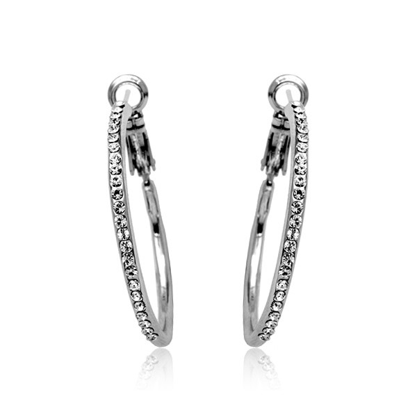 

Серьги с кристаллами Сваровски 5837152y Showfay 36мм*36мм Белый