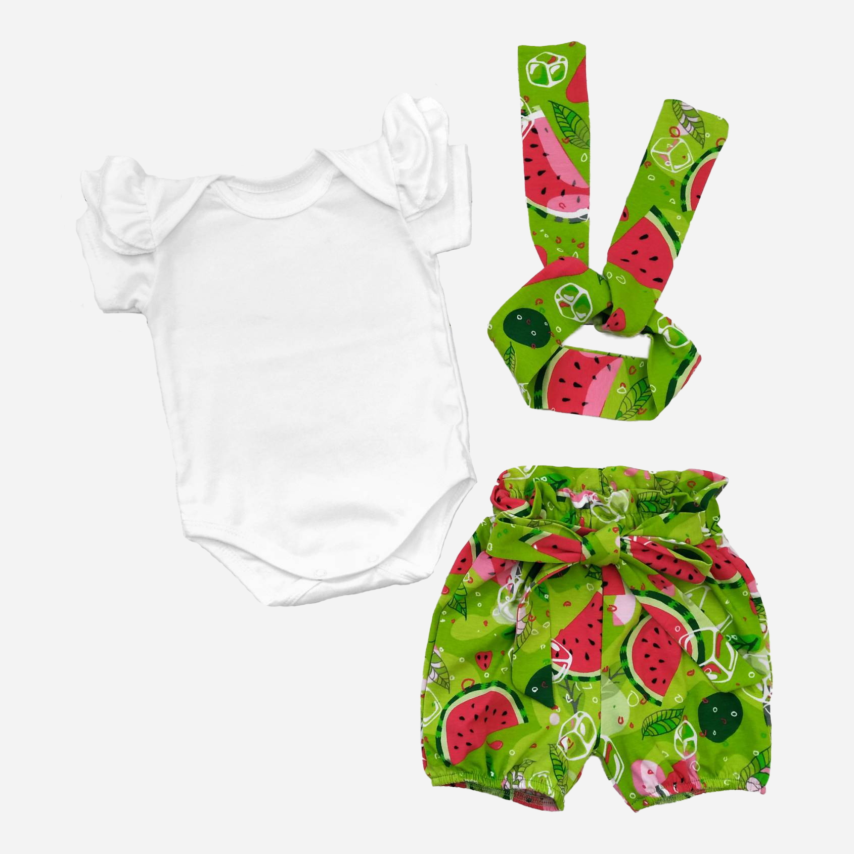 

Комплект (боди + шорты + повязка) Dexters Watermelon d10-56ар-нв 80 см Белый/Зеленый