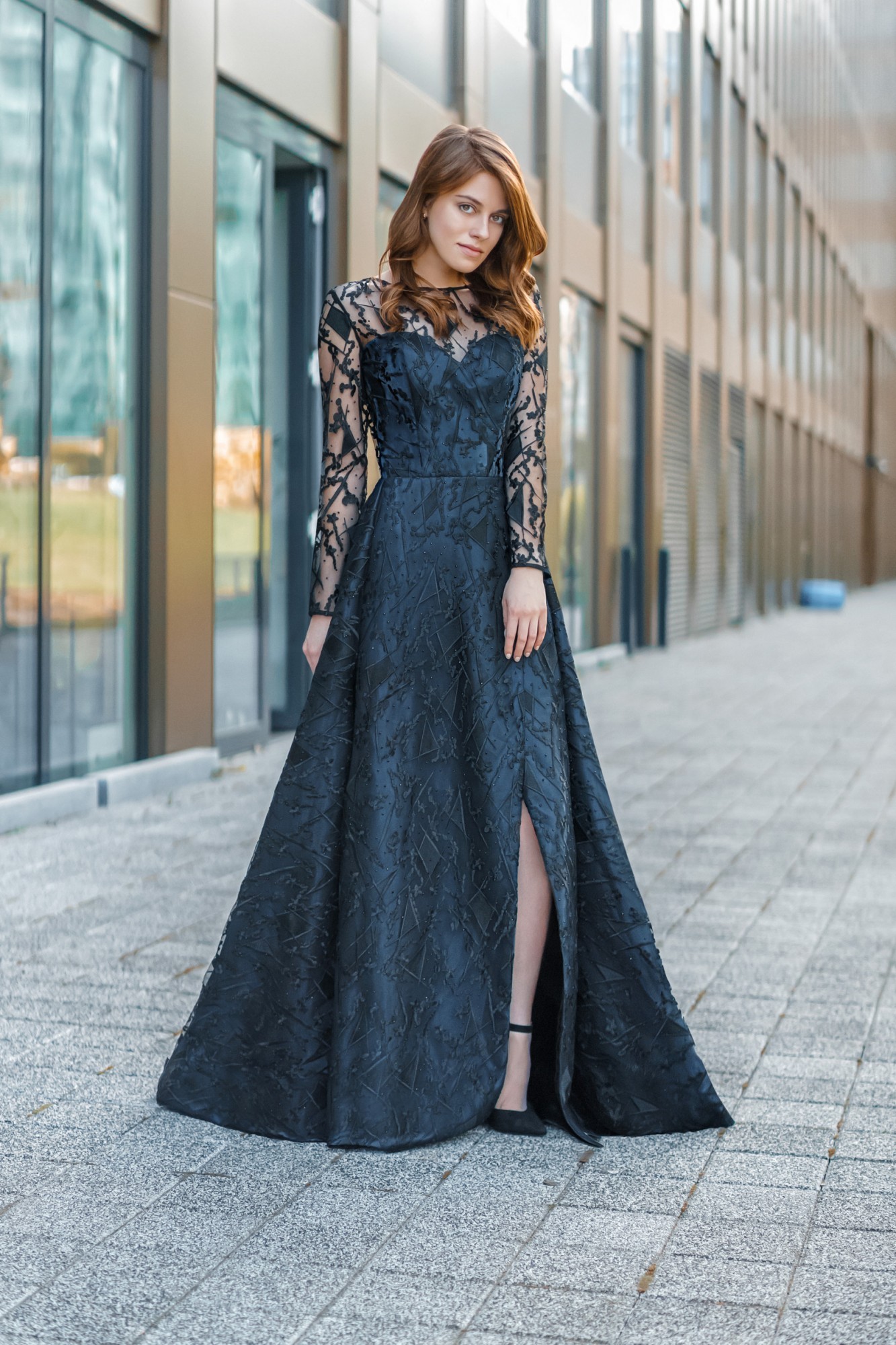 

Платье Вечернее Teamo ANI Размер 36 Tемно-синее