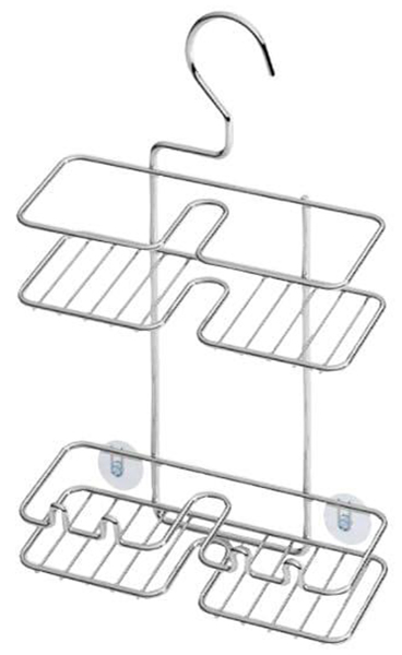 

Полка для ванной Tekno-tel BK067 навесная двухъярусная 42 х 27 х 13 см Хром