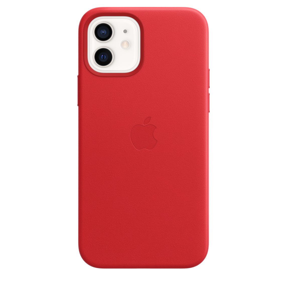 

Кожаный чехол Leater Case with MagSafe для iPhone 12 Красный (Red)