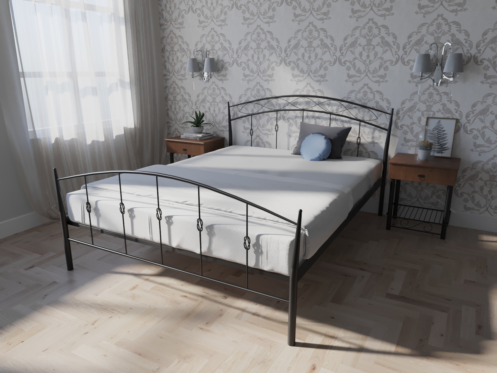 

Кровать MELBI Летиция Двуспальная 140*190 см Черный (КМ-007-01-7чер)