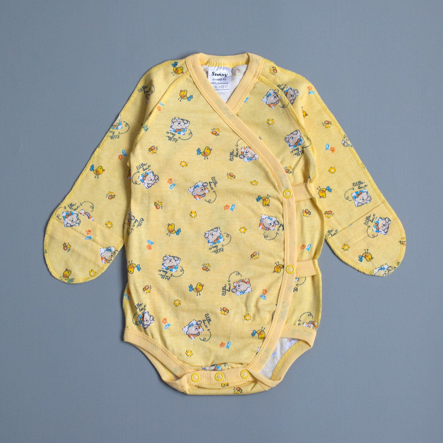 

Боди Мишки Interkids 0-3 месяцев 62 см Желтый 616