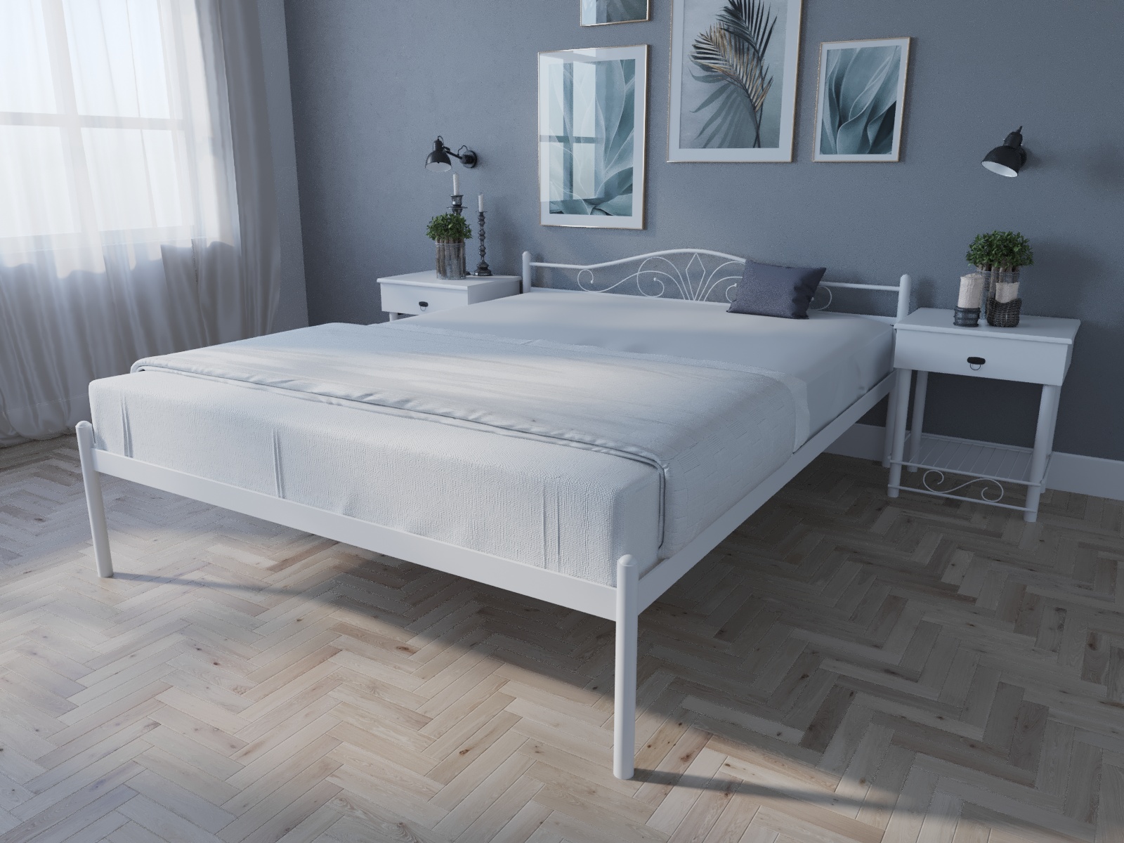 

Кровать MELBI Лара Двуспальная 120х200 см Белый