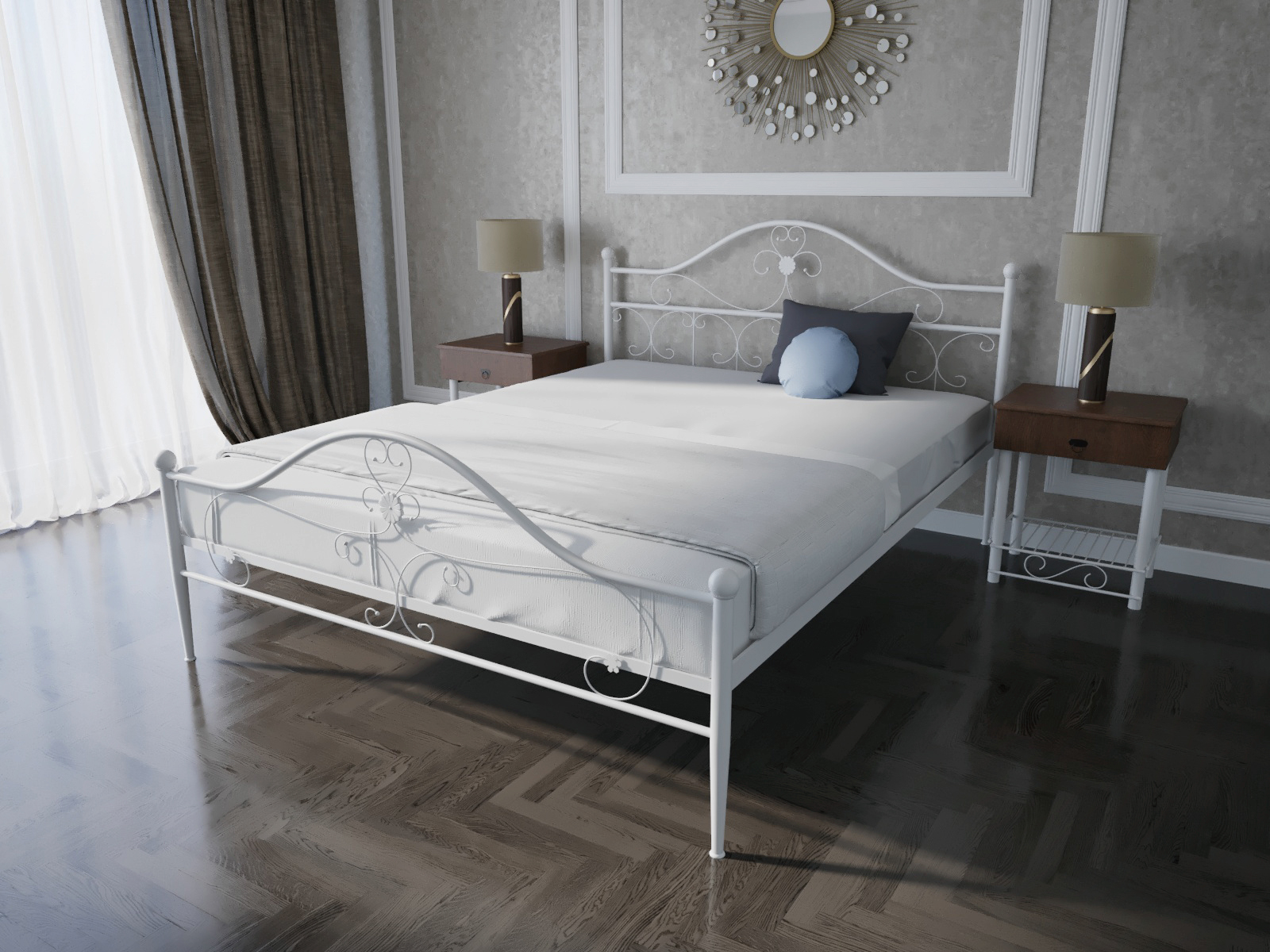 

Кровать MELBI Патриция Двуспальная 180*200 см Белый (КМ-002-02-8бел)