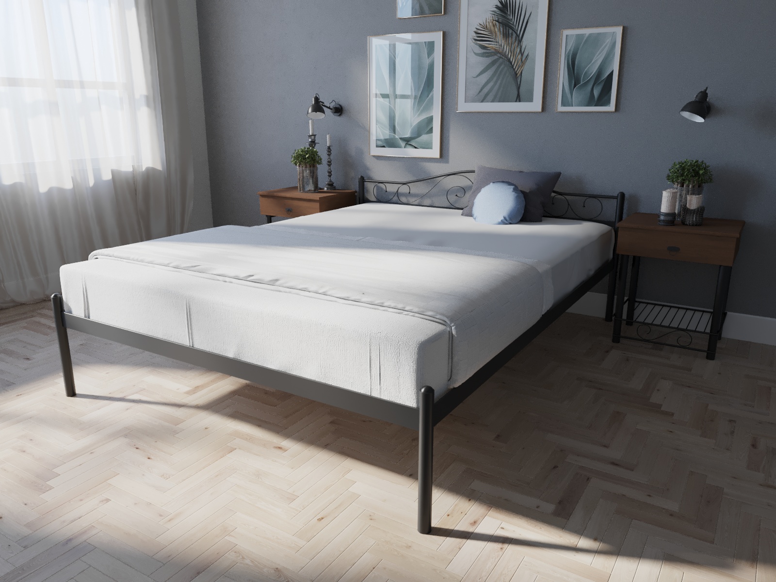 

Кровать MELBI Элис Двуспальная 120х200 см Черный