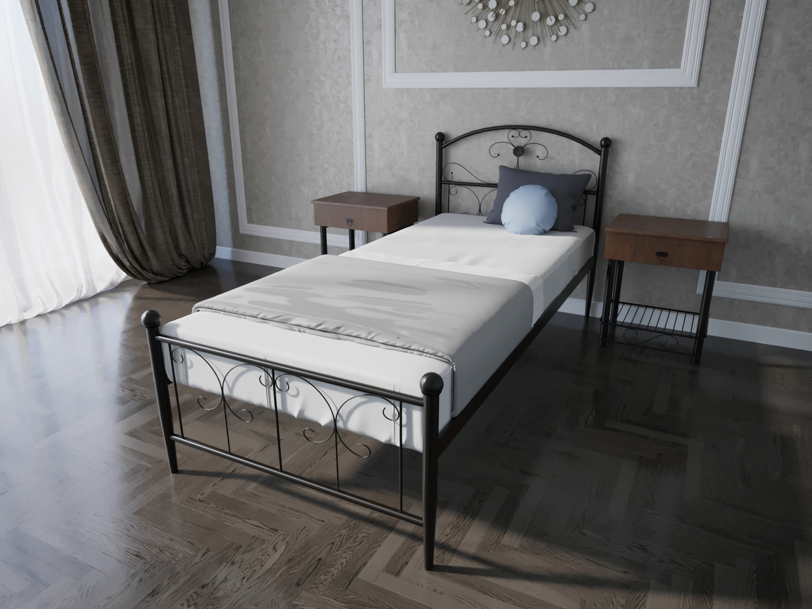 

Кровать MELBI Патриция Односпальная 90*190 см Коричневый (КМ-002-01-1кор)
