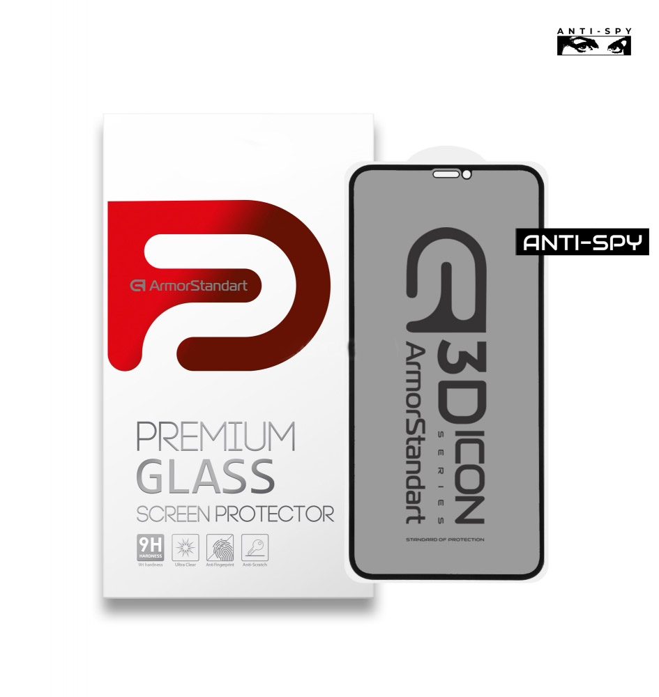 

Защитное стекло ArmorStandart Icon 3D Anti-spy для Apple iPhone 12 mini Black