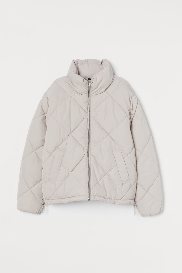 

Объемная дутая куртка H&M M Светлый серовато-бежевый