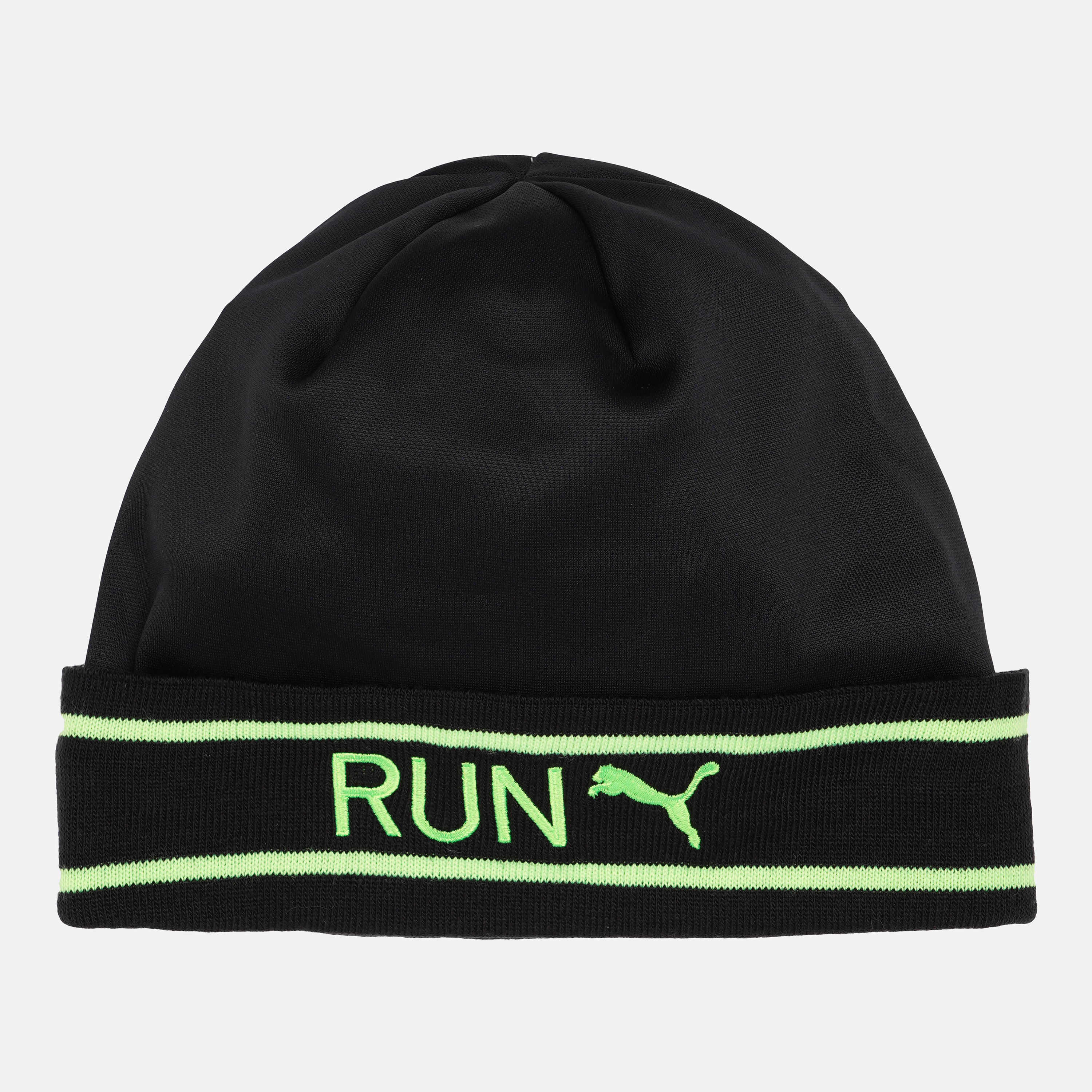 

Шапка Puma Classic Running Cuff Beanie 2346801 Black-Green Glare