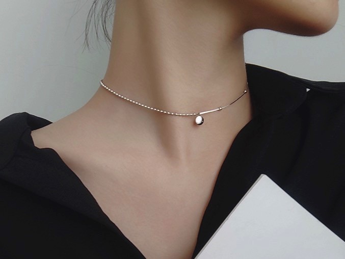 

Серебряное колье чокер Lucky 0010 размер 33-40 см