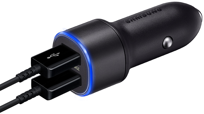 

Автомобильное зарядное устройство Samsung 15W ULC Dual Fast Car Charger w/ Cable Black (EP-L1100WBEGRU)