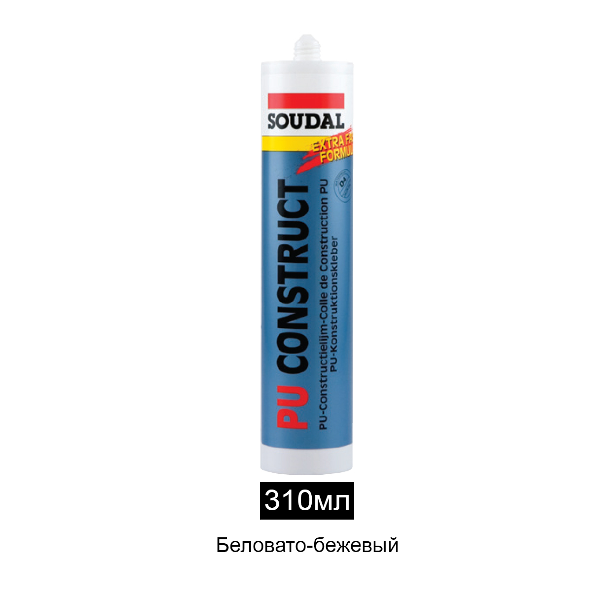 

Влагостойкий конструкционный клей Soudal pu Construct 310мл беловато-бежевый (000030000060PC3100)