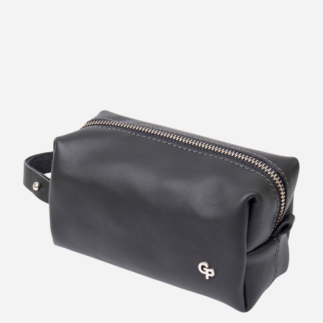

Мужская косметичка кожаная Grande Pelle leather-11507 Черная