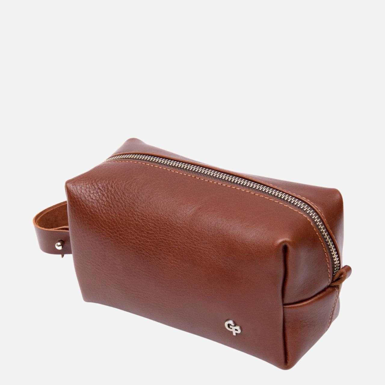 

Мужская косметичка кожаная Grande Pelle leather-11416 Коричневая