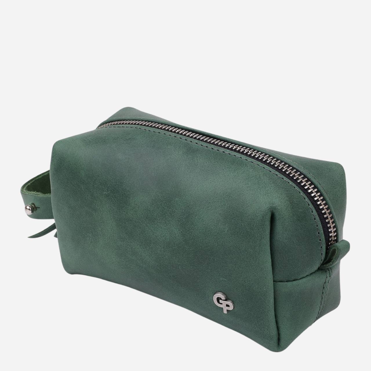 

Косметичка кожаная Grande Pelle leather-11571 Зеленая