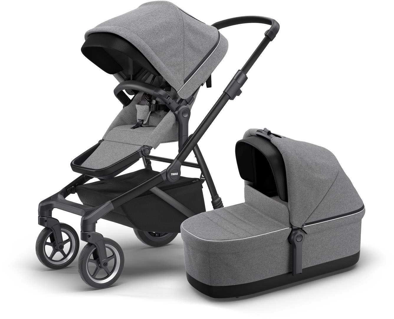 

Детская коляска с люлькой Thule Sleek (Black/Grey Melange) (TH 11000023)