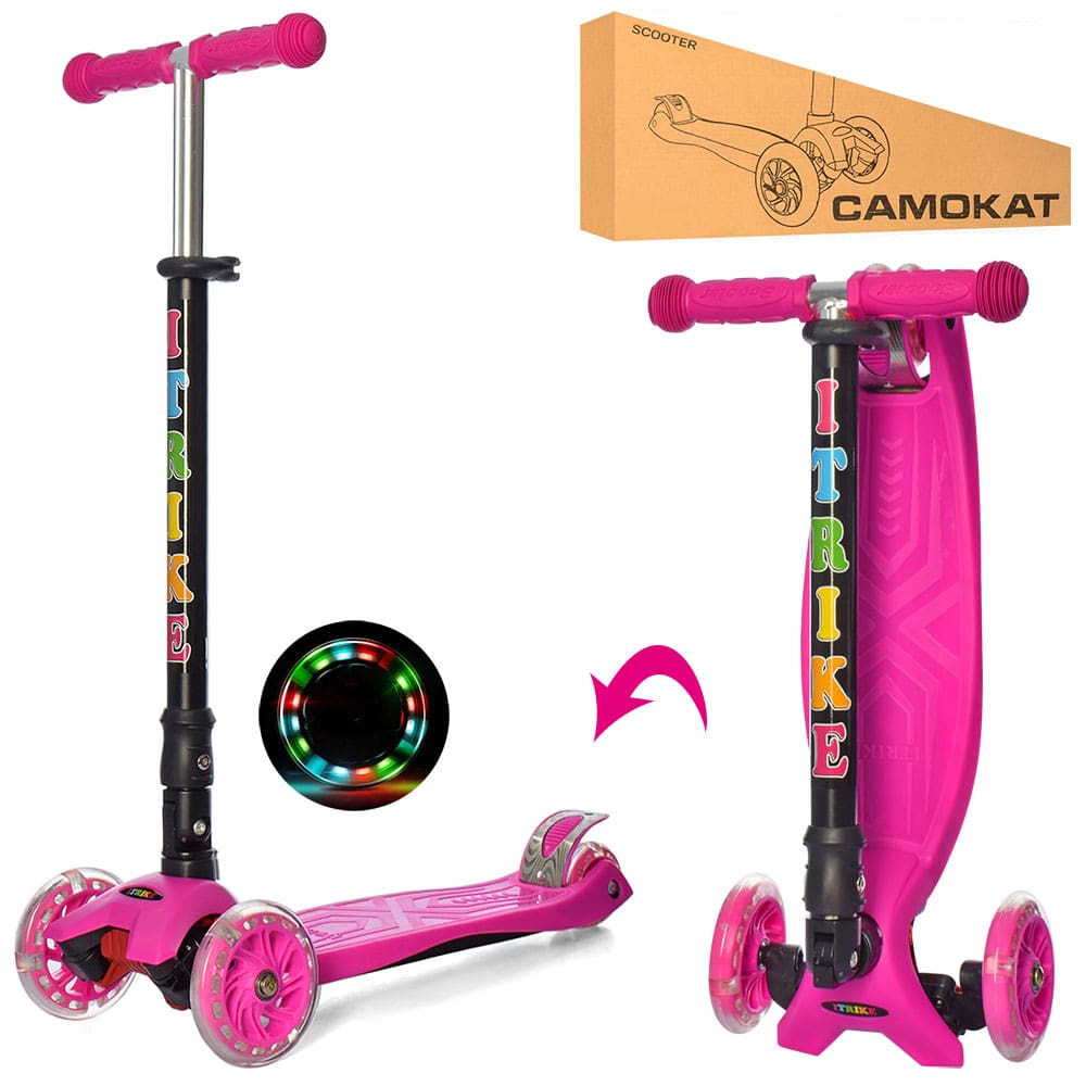 

Детский трехколесный самокат iTrike JR 3-003-1-P MAXI, розовый