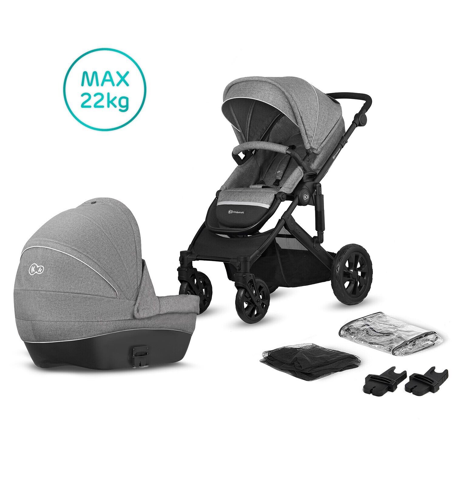

Универсальная коляска 2 в 1 Kinderkraft Prime Lite Gray (KKWPRLIGRY2000)